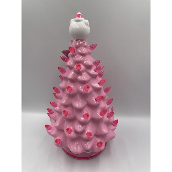 New Hello Kitty Ceramic Christmas Tree with Lights PINK 12” Light-Up Large - Picture 7 of 8